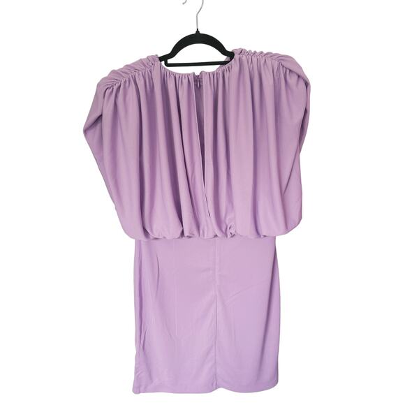 NWT Ronny Kobo Kelly Lavender Mini Dress Large Blouson Pastel Event Coquette - Picture 3 of 8